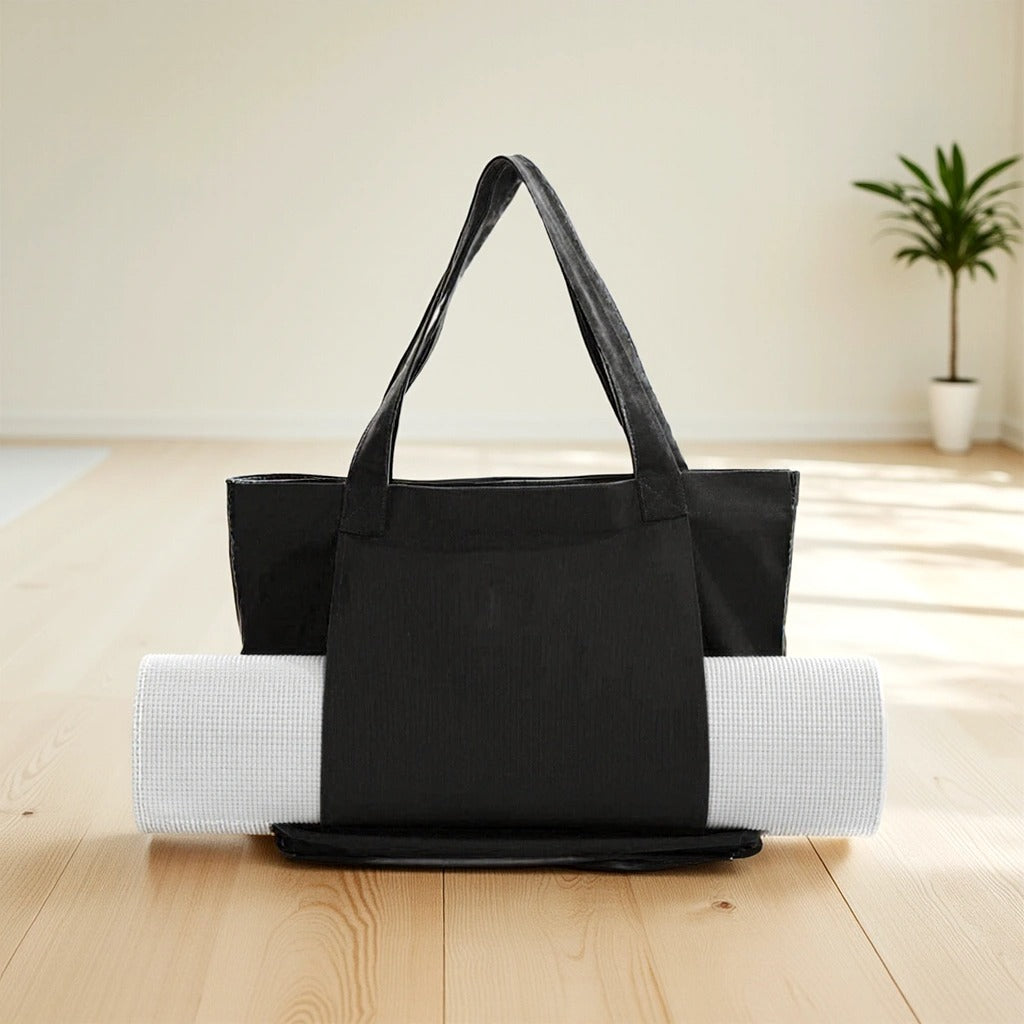 Canvas Yoga Mat Bag with Adjustable Shoulder Strap