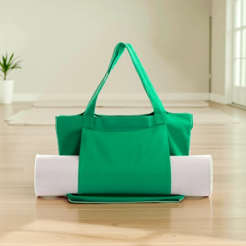 Canvas Yoga Mat Bag with Adjustable Shoulder Strap