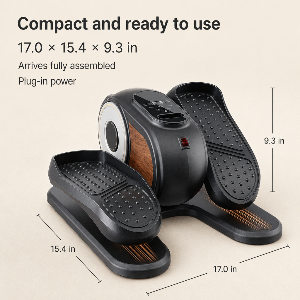 Electric Under-Desk Elliptical with 12 Speeds and Remote