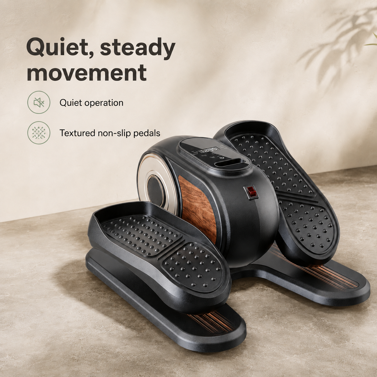 Electric Under-Desk Elliptical with 12 Speeds and Remote