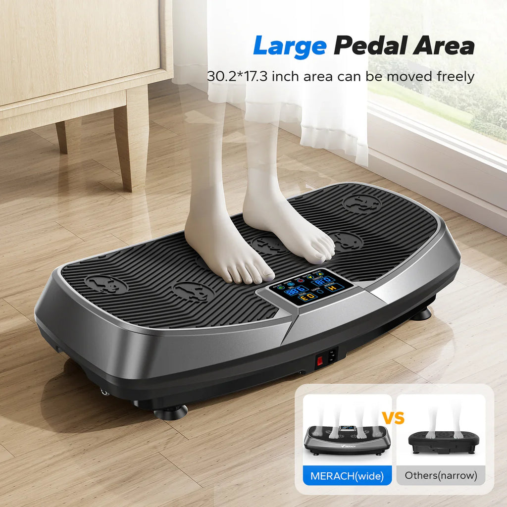 3D Vibration Plate Exercise Machine, 30 Speeds, 3 Movement Modes and Resistance Bands