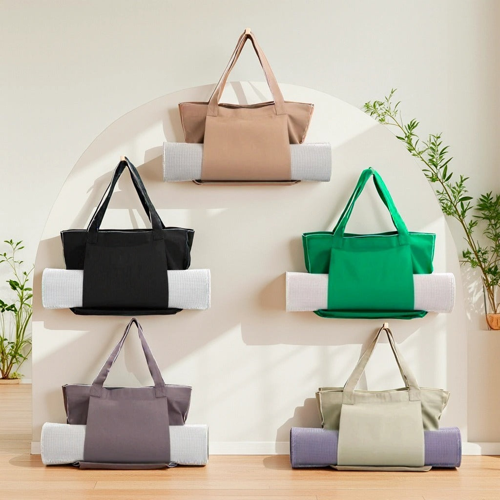 Canvas Yoga Mat Bag with Adjustable Shoulder Strap